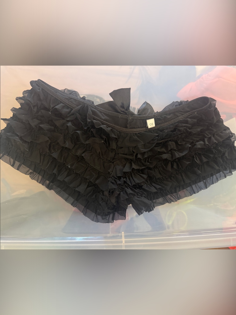 Black Ruffle Lace Boyshorts